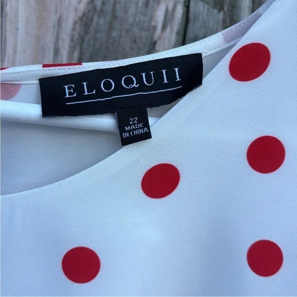 NWT Eloquii Tiered Polka Dot Dress White
Red Size 22 - Picture 4 of 13